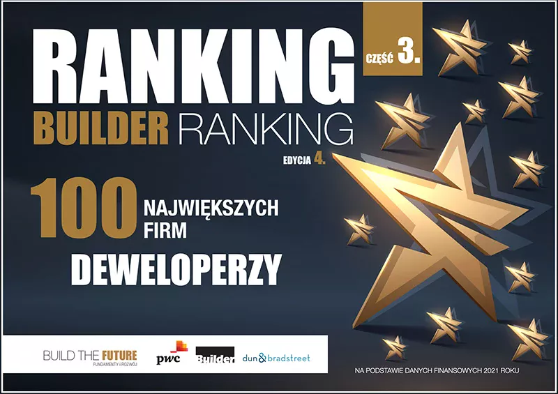 Ranking 100 Największych Deweloperów w Polsce wg. miesięcznika Builder
