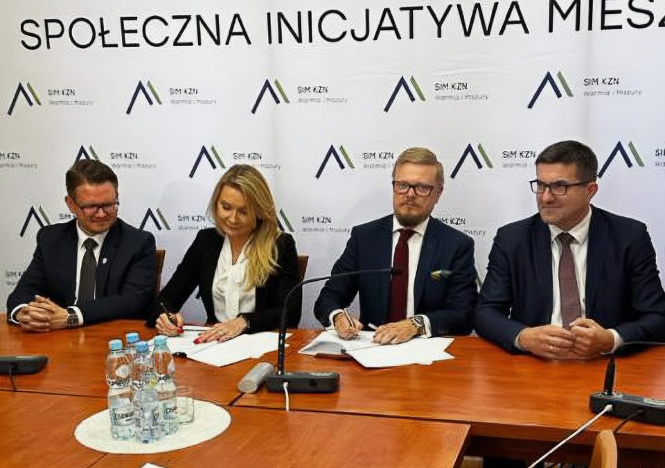 Umowa z SIM KZN Warmia na budowę pierwszego bloku społecznego w Olsztynku